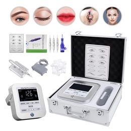 Machine à tatouer Biomaser Mesin Rias Permanen Perangkat Digital Tato Alis Pena Bibir Eyeliner Set Jarum Kartrid Mikro MTS CTD003 230925