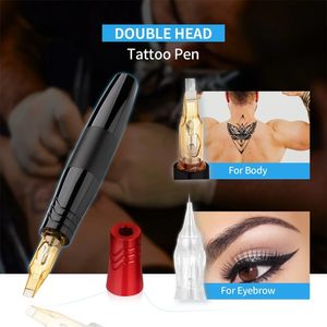 Tattoo Machine Draadloze Kit Professionele Roterende Pen met Cartridges Naalden Permanente Make-up Set 231030
