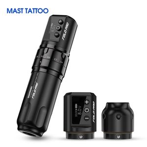 Máquina de tatuaje Dragonhawk Fold Pro Coreless Motor Power by Mcore-c2 Longitud ajustable de 7 tiempos Batería inalámbrica o cable cambiable RCA 220923