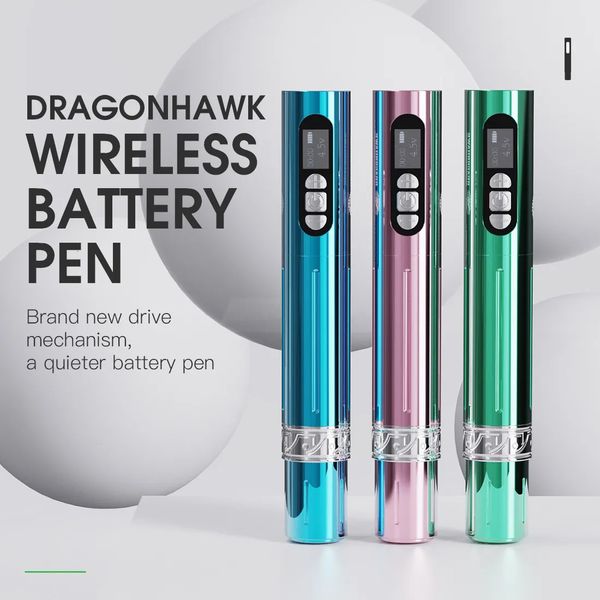 Máquina de tatuaje Dragonhawk Máquina de tatuaje inalámbrica para maquillaje permanente Pluma de tatuaje Principiante Cejas Labios Suministros para artistas 231013