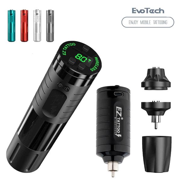 Máquina de tatuaje EZ EvoTech, pluma de batería inalámbrica, Chip inteligente, Rotor externo personalizado, sin escobillas, 221115