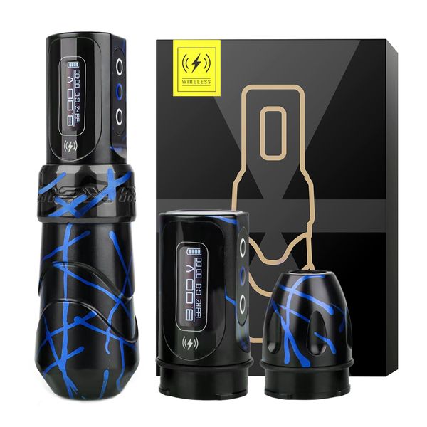 Machine à tatouer FK Max, stylo à cartouche, moteur sans noyau 2400mAh, batterie au Lithium avec 2 piles pour maquillage Permanent 230926