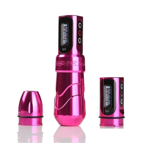 Machine à tatouer Flux Max Kit de stylo sans fil Moteur sans noyau Batterie au lithium rechargeable Hine avec connecteur Rca Drop Delivery Health Beau Dhi8N