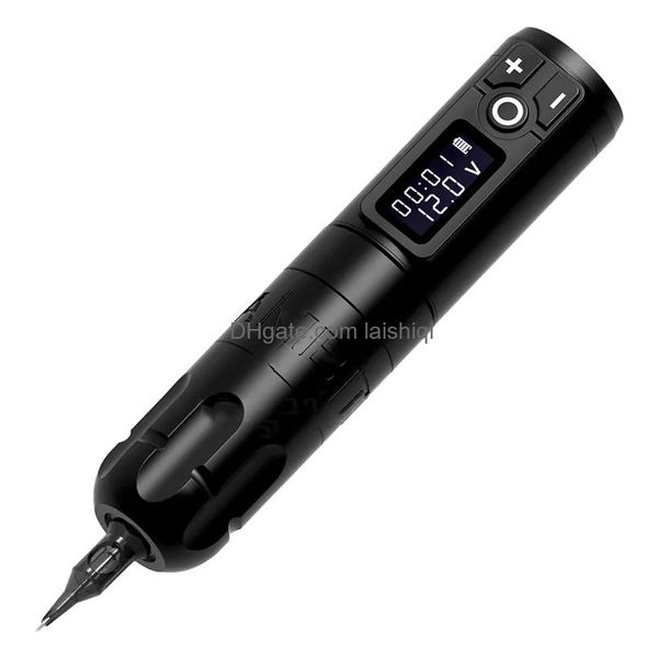 Máquina de tatuaje Hine Est Ambition Soldier Batería de pluma inalámbrica con potencia portátil 1950 Mah Pantalla LED digital Pmu-Smp Neelde Drop D Dh9A4