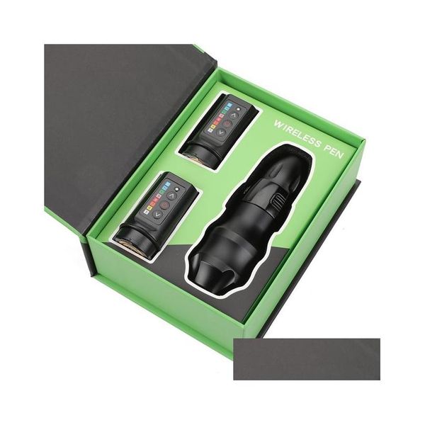 Machine à tatouer Hine Exo Stylo sans fil Powerf Moteur sans noyau Batterie au lithium rechargeable Outil d'artiste Couleur verte Livraison directe Santé Bea Dhy8C