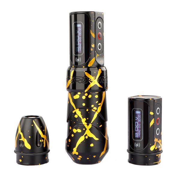 Machine à tatouer Hine Flux Max Cartouche Stylo Moteur sans noyau Pistolet à batterie au lithium avec affichage LED numérique pour artiste Drop Livraison Santé Dhqll