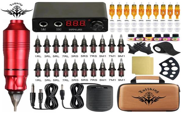 Kit de tatouage pistolet rotatif avec cartouche à aiguille à aiguille encre maquillage permanent pour art corporel 2210145894737