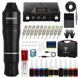 Kit de machine à tatouer ensemble complet de bâton de stylo et de pigments pour débutants pour accessoires de maquillage permanents 220921