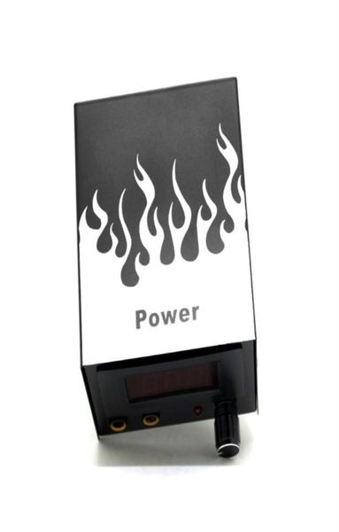 Máquina de tatuaje fuente de alimentación LCD transformador de llama de tatuaje regulador de voltaje digital negro gancho de pie wire313a5464537
