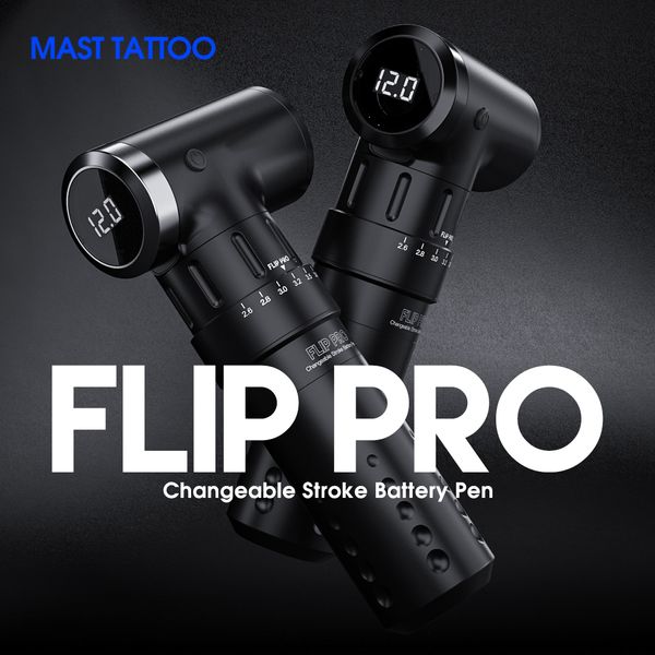 Machine à tatouer Mast Flip Pro Ajuster 7 longueur de course modifiable sans fil ou batterie filaire RCA Pen Coreless Motor Power By Mcorec2 230728