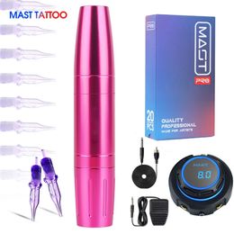 Machine à tatouer mât Magi avec alimentation OLED écran d'affichage maquillage permanent sourcils lèvres Kit de cartouche 220921