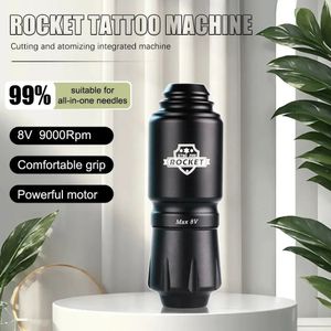 Tatouage Mini Rocket Set Wireless Wireless Tattoo Power Alimentation RCA Interface professionnelle Rotary Tattoo Battery Pen Gun Machine Kit 240416