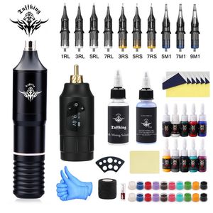 Kit de cartucho de pluma para máquina de tatuaje, suministros completos de tipo rotativo para principiantes 230803