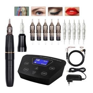 Machine à tatouer le maquillage permanent PMU définit des kits de stylo rotatif pour les sourcils avec 2 têtes P300 220908