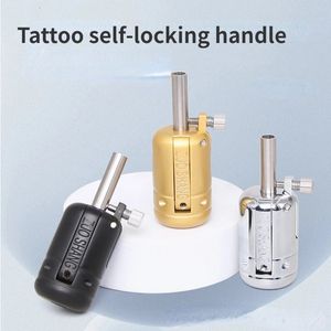 Tattoo Machine Press naaldhandgreep Zelflocking Verstelbare positie Grip Zink Alloy Materiaal Tatto Accessorie Gun Supplie 240318