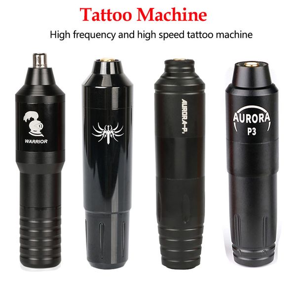 Máquina giratoria para tatuajes pluma de alta velocidad potente Motor conector RCA pistola para maquillaje permanente para agujas de cartucho 230920