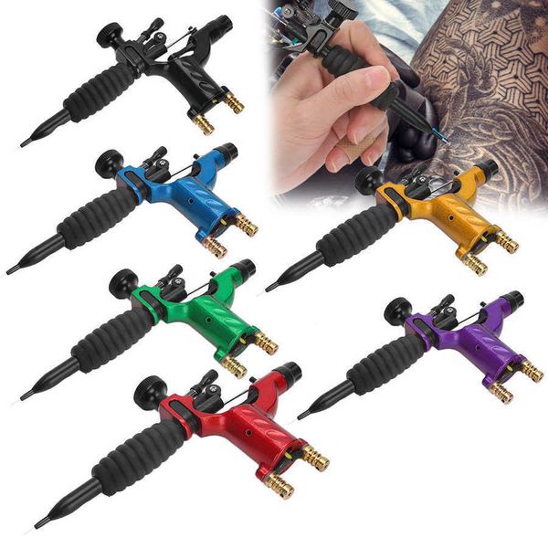 Máquina de tatuaje Máquina de tatuaje rotatoria sombreador y forro Kit de ametralladora eléctrica de tatuaje de 6 colores máquina de pluma de tatuaje de maquillaje eléctrico profesional 230425