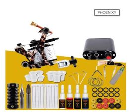 Tattoo Machine Set Professional Tattoo Kit de 20 colores Tinks Pigment Juego de maquillaje permanente Suministros de tatuaje para principiantes Kit2350491