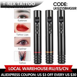 Macchina per tatuaggi T-REX 3.5MM Macchina per tatuaggi wireless Penna Trucco permanente Eyeliner Labbra Strumenti per sopracciglia professionali Cuoio capelluto Vestito per tatuaggi per principianti 231115