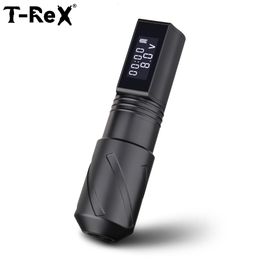 Tattoo-Maschine T-Rex, professioneller kabelloser Tattoo-Maschinenstift, tragbar, 1800 mAh Leistung, 2607 mm, kernlos, leistungsstarker Motor, Rotationsstift, Permanent-Make-up, 230607