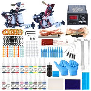 Machine à tatouer Machine à tatouer Set Kit de tatouage Cartouche de maquillage permanent Aiguilles Tatouage Body Art Outils pour débutant Starter Tattoo Sets Outils 230630