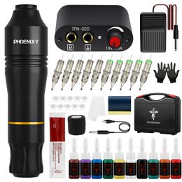 Tattoo Machine Tattoos Kit Tattoos Machine Set Complete Beginner Tattoos Pen Set Permanente make-up Accessoires Stick en Punk Pigment 230715