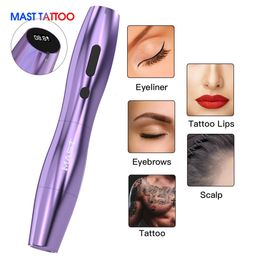 Machine à tatouer sans fil mât P20 pistolet 25mm course rotatif professionnel stylo de maquillage permanent 230728