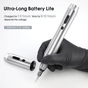 Machine à tatouer sans fil, stylo rotatif, moteur allemand Original, batterie 2400mAh, Charge rapide, course 35mm, 231030