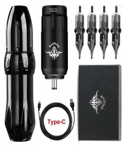 Tatouage Machine Wireless Set Mini Battery Alimentation avec cartouche à cartouche DC Jack Rotary Pen Kit de maquillage permanent outils 5883752