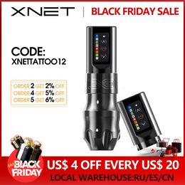 Machine à tatouer XNET EXO, stylo rotatif professionnel sans fil, moteur puissant sans noyau, capacité de la batterie 2400mAh pour artiste 231129