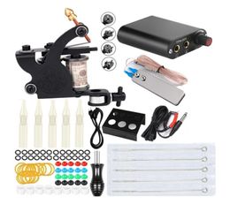 Kit de tatouage Mchine Shader et Liner Motor Artist Machine de poche personnalisée avec alimentation noire US EU UK AU Plug3114290