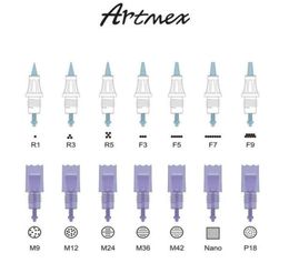 Tattoo naaldpatronen voor ArtMex V8 V6 V3 V9 V11 V11 Permanente make -upmachine Wenkbrauw Eyeliner Lips Pen8207906