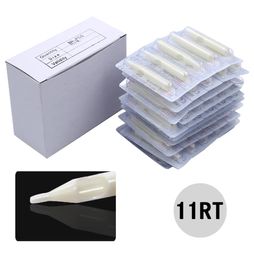 Tattoo-naaldmondstukken Tips 11RT Rond 50 stuks Wegwerp Tattoo Plastic Tips2299385