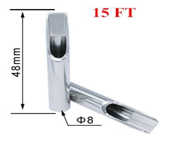 Embouts d'aiguille de tatouage 15FT 20 pièces buses en acier inoxydable Tips06293426