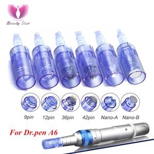 Aiguilles de tatouage 10/50Pcs Dr.pen Ultima A6 Aiguille de rechange Nano Cartouches Baïonnette Soins de la peau Microneedle Derma Pen Kit de tatouage Micro aiguilles 230606