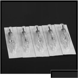 Tattoo Naalden 100 Stuks Wegwerp Permanente Make-up Tattoo Naalden 1Rl Gesteriliseerde Wenkbrauw Pmu Cartridge Voor 600D-G Qyltdm Drop Delivery Dh761