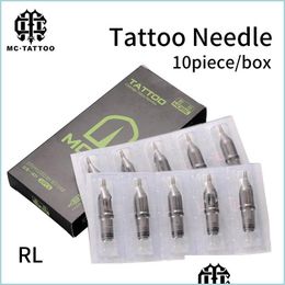 Tattoo naalden 10 stcs wegwerp tattoo cartridge naalden rl steriele naald voor roterende hine pen voering tatoeages benodigdheden druppel levering 2 dh3j7