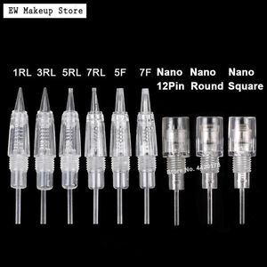 Tattoo naalden 10 stcs tattoo naald wegwerp schroefcartridge naald voor microblading charmant permanente tattoo machine 1rl 2rl 3rl 3f 5rl 5f 230821