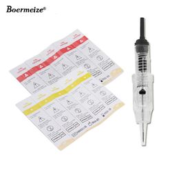 Tatoeagenaalden 1RL 100-delige cartridgenaalden Wegwerp gesteriliseerde tattoo permanente make-upnaalden Tips voor wenkbrauwlip 0,3 mm 240102