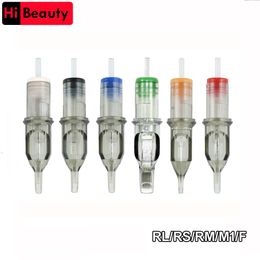 Tatoeagenaalden 20pcsLot Wegwerp Gesteriliseerde Ronde Liner Tattoo Cartridge Naalden Voor Permanente Lip Wenkbrauw Make-up Tatu Rotary Pen Supplies 230612