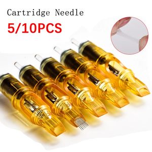 Aiguilles de tatouage 510 cartouche d'encre libellule jaune 1 3 5 7 9 11 13 14 15 RL RM RS M1 pour accessoires d'aiguille de stylo de Machine 231117