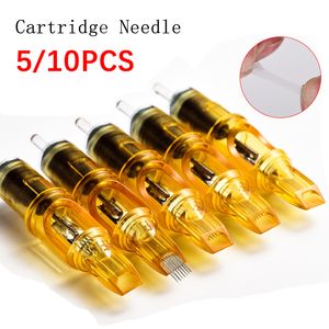 Tattoo Needles 510pcs Yellow Dragonfly Cartridge Needle 1 3 5 7 9 11 13 14 15 RL RM RS M1 For Machine Pen Accessories 230525