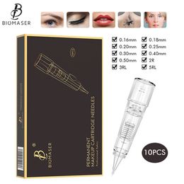 Tattoo Naalden Biomaser Professionele Permanente Make-up Cartridge Naalden 1R/2R/3RL/5RL Wegwerp Gesteriliseerde Tattoo Pen Machine Naalden Tips 231012