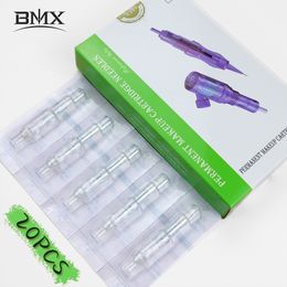 Agujas de tatuaje BMX 20PCS Agujas de maquillaje permanente Agujas de tatuaje de cejas desechables Microblading 1/3/5/7RL Revestimiento redondo para micropigmentación 230630