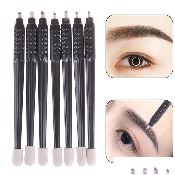 Agujas de tatuaje Pluma desechable con cejas Maquillaje permanente F9 F12 F14 U12 U14 U18 Pins Cuchillas de bordado Entrega de gota Salud Beaut DHWQY