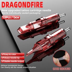 Agujas de tatuaje DRAGONDFIRE Agujas de cartucho de tatuaje RS RL RM M1 Maquillaje permanente 10 piezas con cartuchos de seguridad de membrana Aguja de tatuaje desechable 231030