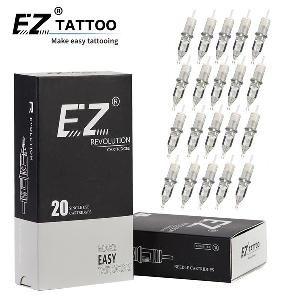Aiguilles de tatouage EZ Revolution Cartouche de tatouage Aiguille ronde Liner RL #12 0,35 mm #10 0,30 Long Taper Rotary Machine Supply 20 PcsBox 230907