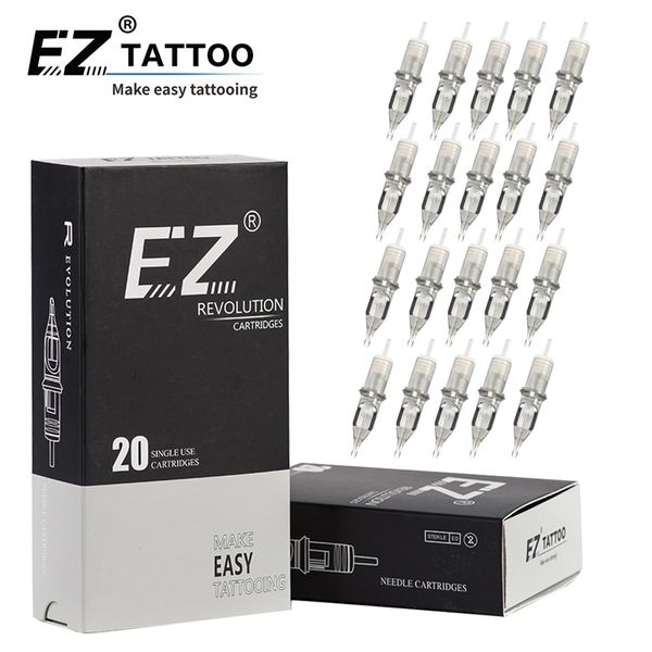 Aiguilles de tatouage EZ Revolution Cartouche de tatouage Aiguille ronde Liner RL # 12 0,35 mm # 10 0,30 Long Taper Rotary Machine Supply 20 PcsBox 231128