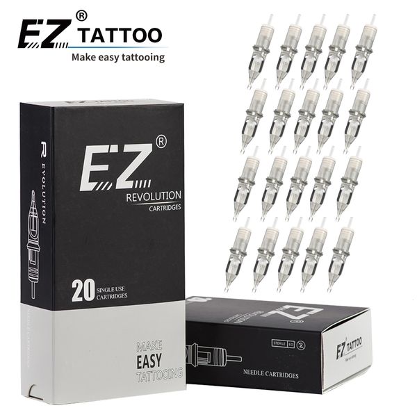 Aiguilles de tatouage EZ Revolution Cartouche de tatouage Aiguille Doublure ronde RL # 12 0,35 MM # 10 0,30 Long Taper Rotary Machine Supply 20 PcsBox 230612