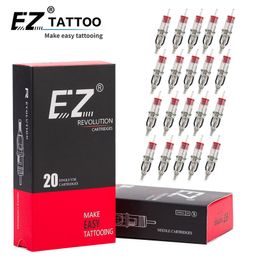 Agujas de tatuaje Cartucho de aguja de tatuaje EZ Revolution # 12 0,35 MM # 10 0,30 Cónico largo Curvo Magnum RM para suministro de máquina rotativa 20 piezas 230208